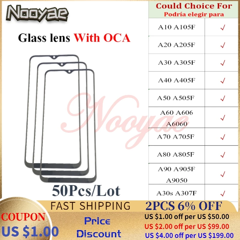 50PCS Front Digitizer LCD Sensor Panel Touch Screen Glass lens With OCA For Samsung Galaxy A10 A20 A30 A40 A50 A60 A70 A750
50PCS Front Digitizer LCD Sensor Panel Touch Screen Glass lens With OCA For Samsung Galaxy A10 A20 A30 A40 A50 A60 A70 A750