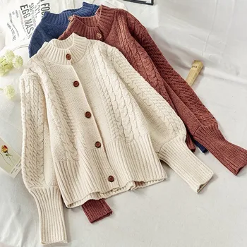 Pretty Women's Solid Cardigan Knitted Sweater 2019 autumn Winter Long Sleeve O-Neck Jumper Tops Single-Breasted Casual Cardigan 
Pretty Women's Solid Cardigan Knitted Sweater 2019 autumn Winter Long Sleeve O-Neck Jumper Tops Single-Breasted Casual Cardigan