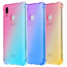 Gradient Soft TPU โทรศัพท์สำหรับ VIVO Y85 V9 Z1 Z3X Y83 Y79 V7plus Y81 Y81S Y75 V7 Y71 Y69 y67 Y66 Y55 Y3 Y17 IQOO NEO Y7S ฝาครอบ(China)