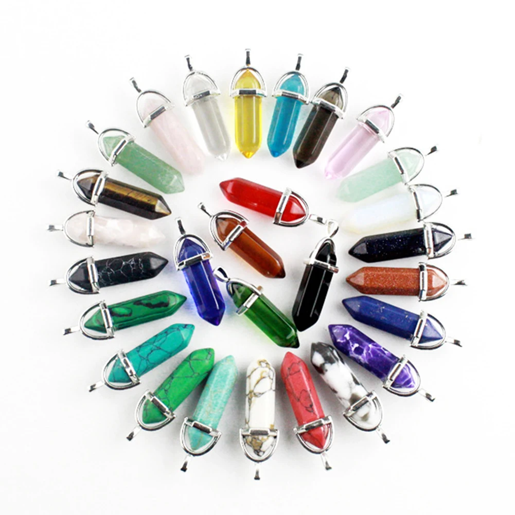 1Pcs Fluorite Necklace Pendant Natural Stone Quartz Bullet Hexagonal Point Pendulum Column Reiki Healing Chakra Jewelry Necklace
1Pcs Fluorite Necklace Pendant Natural Stone Quartz Bullet Hexagonal Point Pendulum Column Reiki Healing Chakra Jewelry Necklace
