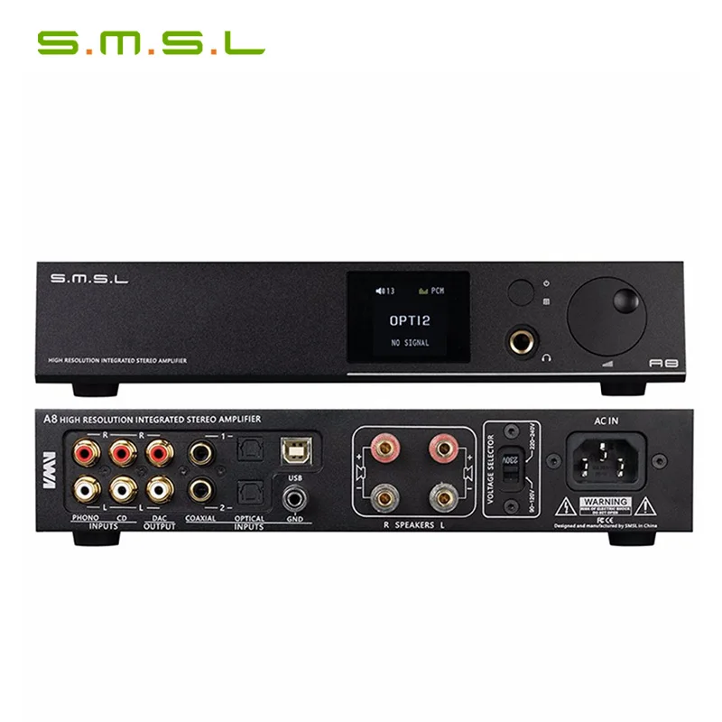 SMSL A8 Digital Power Amplifier DAC XMOS Solution And ICEpower 125Wx2 Module And HIFI Audio
SMSL A8 Digital Power Amplifier DAC XMOS Solution And ICEpower 125Wx2 Module And HIFI Audio