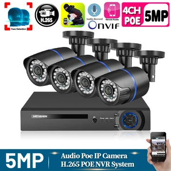 4CH POE NVR Kit HD Face Detection CCTV Camera System 5MP Audio Record IP Camera POE Home Security Video Surveillance Set
4CH POE NVR Kit HD Face Detection CCTV Camera System 5MP Audio Record IP Camera POE Home Security Video Surveillance Set