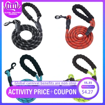 Large dog rope reflective big dog leash walking pet collar traction round climbing nylon traction belt dog belt puppy collar
Large dog rope reflective big dog leash walking pet collar traction round climbing nylon traction belt dog belt puppy collar