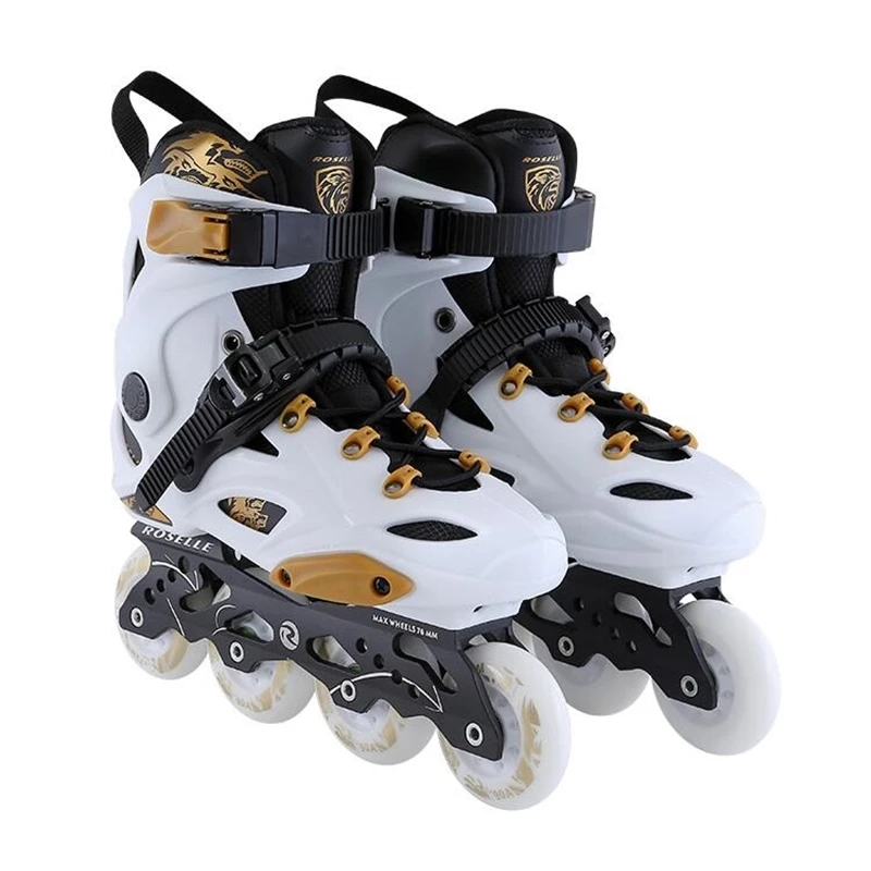 Skate Roselle Inline Skates Black Golden Professional Slalom Inline Skates Roller Free Skating Shoes Sliding Patines
Skate Roselle Inline Skates Black Golden Professional Slalom Inline Skates Roller Free Skating Shoes Sliding Patines