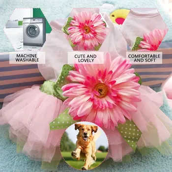NEW 2020 Spring Summer Pet Dog Dress Clothes With Big Sunflower Cute Princess Skirt Wedding Ball Gown Party Dress Pet Supplies
NEW 2020 Spring Summer Pet Dog Dress Clothes With Big Sunflower Cute Princess Skirt Wedding Ball Gown Party Dress Pet Supplies