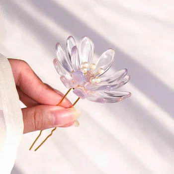 Han clothing headdress classic temperament top hairpin lotus beautiful tassel fairy gas hairpin hairpin antique hair accessories 
Han clothing headdress classic temperament top hairpin lotus beautiful tassel fairy gas hairpin hairpin antique hair accessories