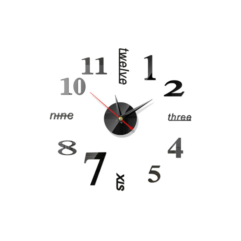 New 3D Modern Large Wall Clock Acrylic Mirror Surface Clock Wall Sticker Decal Quartz Support for Home Office Living Room Decor
New 3D Modern Large Wall Clock Acrylic Mirror Surface Clock Wall Sticker Decal Quartz Support for Home Office Living Room Decor