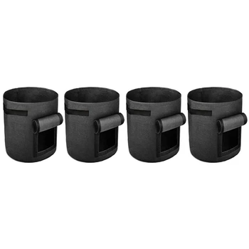 4 Packs Of 7 Gallon Sweet Potato Potato Planting Bags, Garden Planting Bags, Vegetable Growing Bags, Fabric Potting Bags, Black
4 Packs Of 7 Gallon Sweet Potato Potato Planting Bags, Garden Planting Bags, Vegetable Growing Bags, Fabric Potting Bags, Black