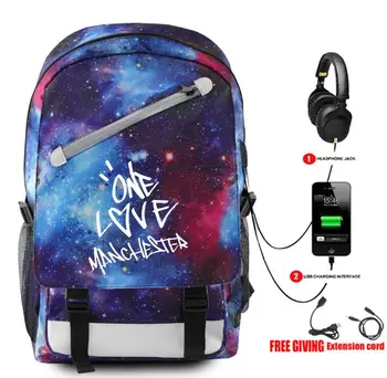 30 colors Mochilas Ariana Grande USB charging backpack slash with chain backpack student bag computer backpack
30 colors Mochilas Ariana Grande USB charging backpack slash with chain backpack student bag computer backpack