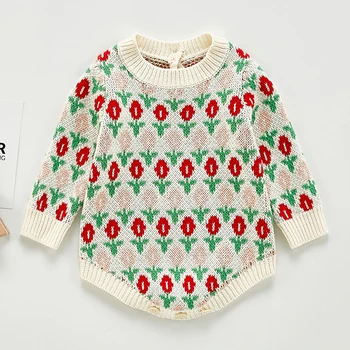 Newborn Baby Girl Flower Bodysuits Autumn Toddler Baby Girl Jumpsuit Long Sleeve Knitting Sweater Spring Kids Clothes
Newborn Baby Girl Flower Bodysuits Autumn Toddler Baby Girl Jumpsuit Long Sleeve Knitting Sweater Spring Kids Clothes