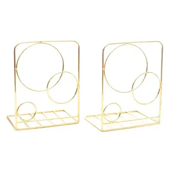 2pcs Round Circle Metal Desktop Bookends Book Ends Support Stand Holder Shelf Bookrack Office Supplies
2pcs Round Circle Metal Desktop Bookends Book Ends Support Stand Holder Shelf Bookrack Office Supplies