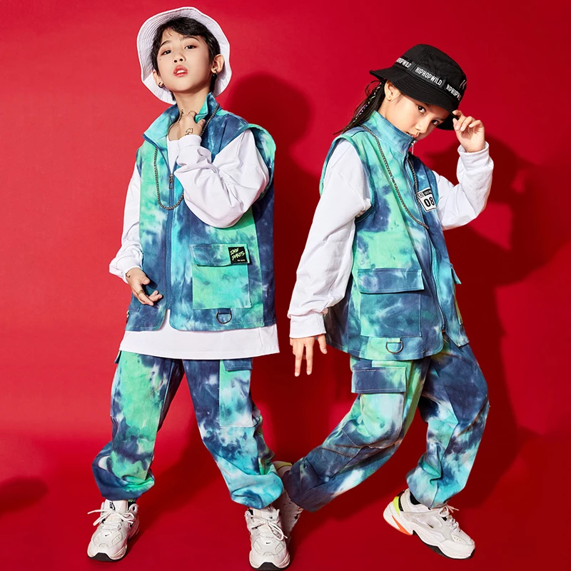 Girls Hip-Hop Dance Costumes For Kids Children’S Tie-Dye Vest Jazz Dance Suit Boys Hiphop Performance Street Dancewear DQS6296
Girls Hip-Hop Dance Costumes For Kids Children’S Tie-Dye Vest Jazz Dance Suit Boys Hiphop Performance Street Dancewear DQS6296