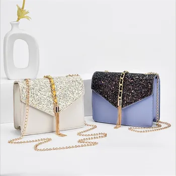 New 2020 sequined summer woman bag handbag shoulder bag fashion chain diagonal small square bag
New 2020 sequined summer woman bag handbag shoulder bag fashion chain diagonal small square bag