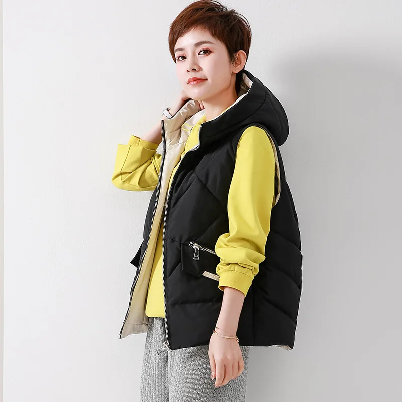 Autumn And Winter Cotton Vest WOMEN'S Dress Loose-Fit Versatile Short Cotton Overcoat 2019 New Style Korean-style Sleeveless Hoo
Autumn And Winter Cotton Vest WOMEN'S Dress Loose-Fit Versatile Short Cotton Overcoat 2019 New Style Korean-style Sleeveless Hoo
