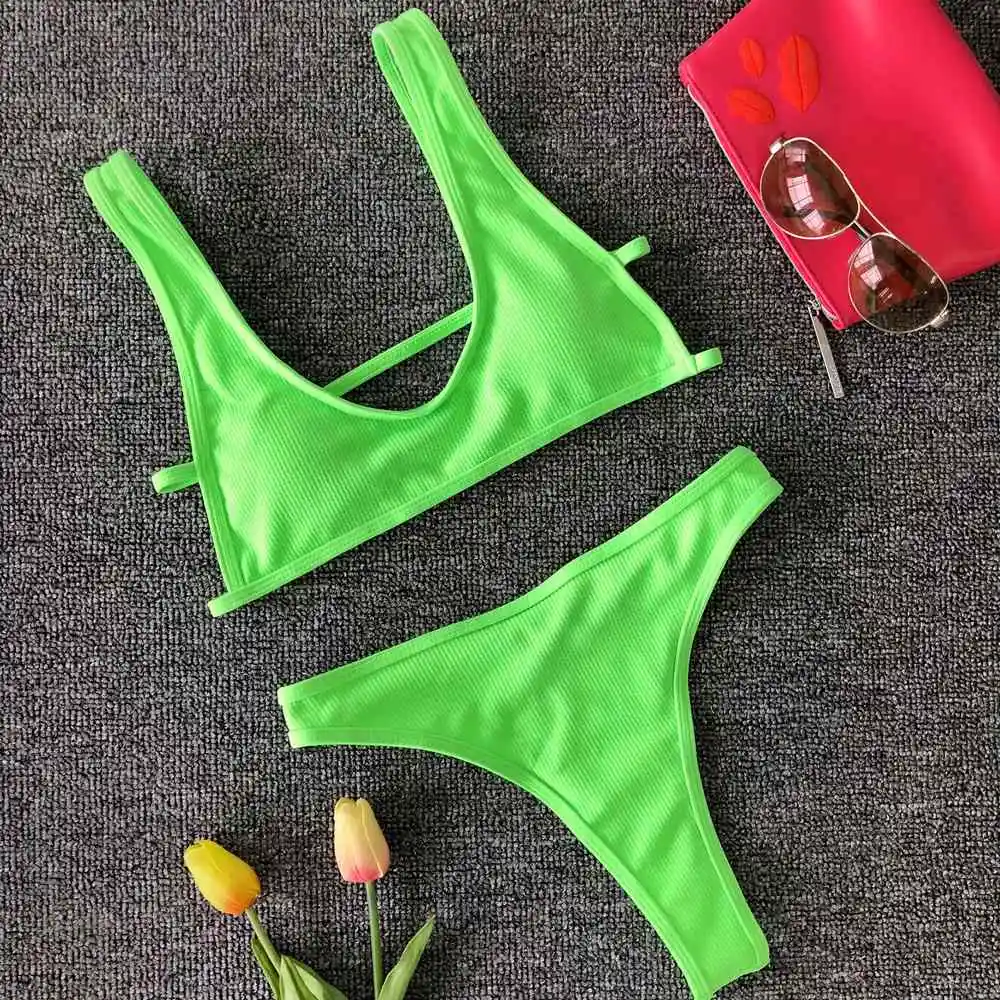 2019 New Summer Women Solid Bikini Set Push-up Wire Free Bra Swimsuit Swimwear Triangle Bather Suit Swimming Suit biquini
2019 New Summer Women Solid Bikini Set Push-up Wire Free Bra Swimsuit Swimwear Triangle Bather Suit Swimming Suit biquini