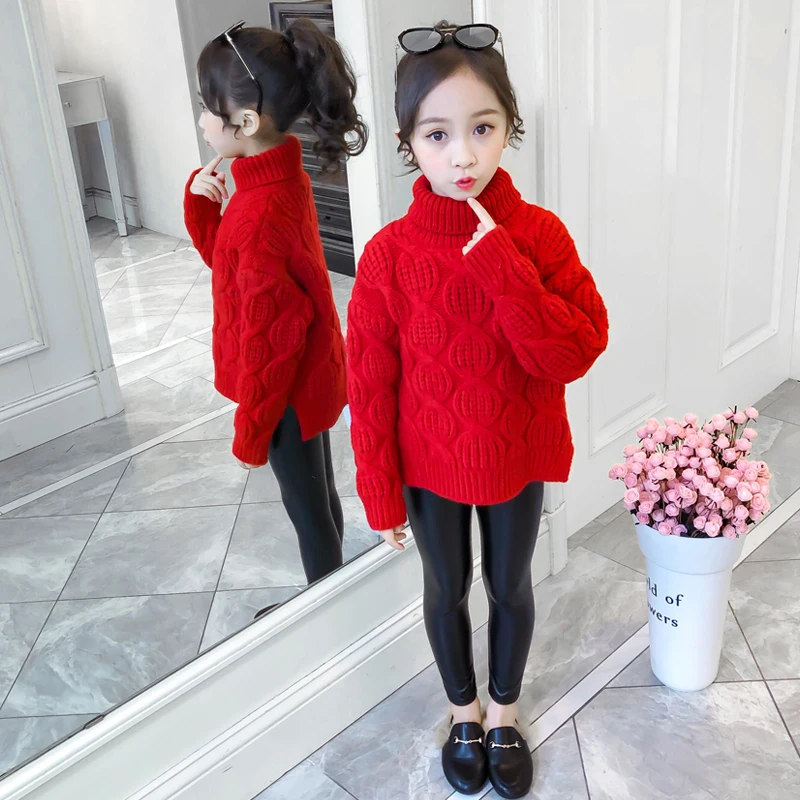 Girls Thicken Sweaters Red Lantern 3D Print Kids Clothes 3-15 Years Old Children's All-match Kids Winter Turtleneck Sweaters 
Girls Thicken Sweaters Red Lantern 3D Print Kids Clothes 3-15 Years Old Children's All-match Kids Winter Turtleneck Sweaters