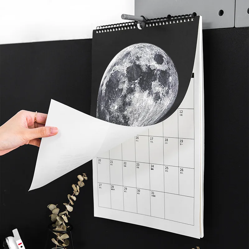 Rose posy moon calendar ins simple wall mounted calendar 3 types of calendar with detachable notes 
Rose posy moon calendar ins simple wall mounted calendar 3 types of calendar with detachable notes