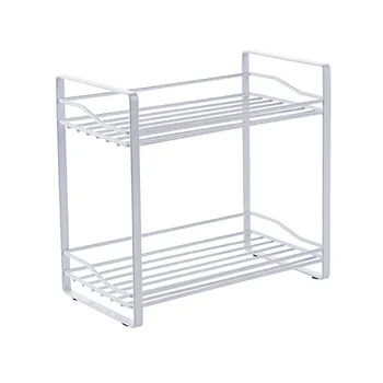Kitchen rack stainless steel double-layer spice rack free punching tabletop condiment storage rack 66485
Kitchen rack stainless steel double-layer spice rack free punching tabletop condiment storage rack 66485