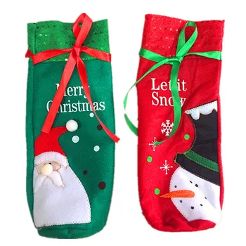 2pcs Christmas Wine Bottle Covers Bags Dinner Table Decoration For Home Party Decor Green Santa Claus Red Snowman FPing
2pcs Christmas Wine Bottle Covers Bags Dinner Table Decoration For Home Party Decor Green Santa Claus Red Snowman FPing
