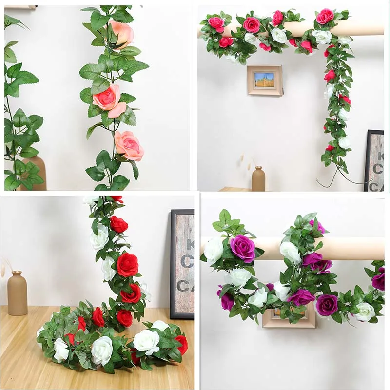 10pcs/set 2.5m Farmhouse Flower Wall Wedding decoration Artificial Bloom Simulation Silk Rose Flower Vine Ivy Home Wedding Decor
10pcs/set 2.5m Farmhouse Flower Wall Wedding decoration Artificial Bloom Simulation Silk Rose Flower Vine Ivy Home Wedding Decor