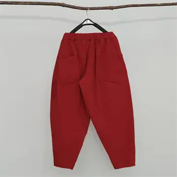 Fashion Autumn Winter Large Size Vintage Harem Pants Casual Loose Waist Trousers Solid Color Thick Cotton Linen Pants
Fashion Autumn Winter Large Size Vintage Harem Pants Casual Loose Waist Trousers Solid Color Thick Cotton Linen Pants