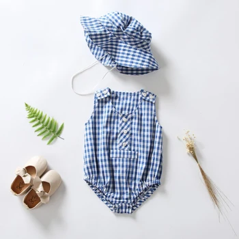 2PCS Cute Baby Girl Jumpsuit+Hat Set Newborn Baby Romper Costumes Cotton Plaid Pattern Infant Sleeveles
2PCS Cute Baby Girl Jumpsuit+Hat Set Newborn Baby Romper Costumes Cotton Plaid Pattern Infant Sleeveles