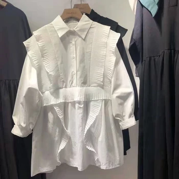 Spring New Fashion Loose Shirts Solid Color Lotus Leaf Mid-length Elegant A- Line Blouses Long Sleeve Shirt Dress Women's Blouse
Spring New Fashion Loose Shirts Solid Color Lotus Leaf Mid-length Elegant A- Line Blouses Long Sleeve Shirt Dress Women's Blouse