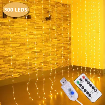 3*3M 300LED LED String Lights LED Copper Wire Lights for Wedding Party Home Garden Bedroom Outdoor Indoor Wall Decorations
3*3M 300LED LED String Lights LED Copper Wire Lights for Wedding Party Home Garden Bedroom Outdoor Indoor Wall Decorations