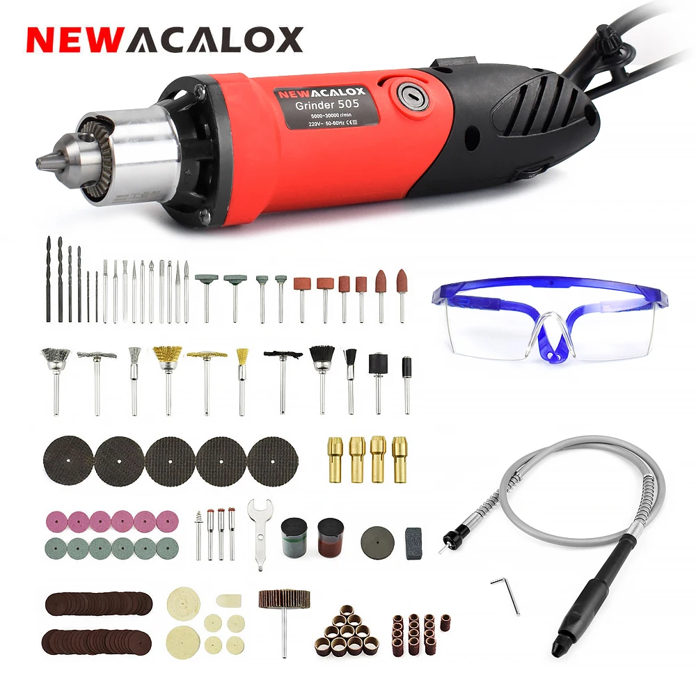 NEWACALOX EU 480 Вт мини электрическая дрель с переменной скоростью шлифовальный станок