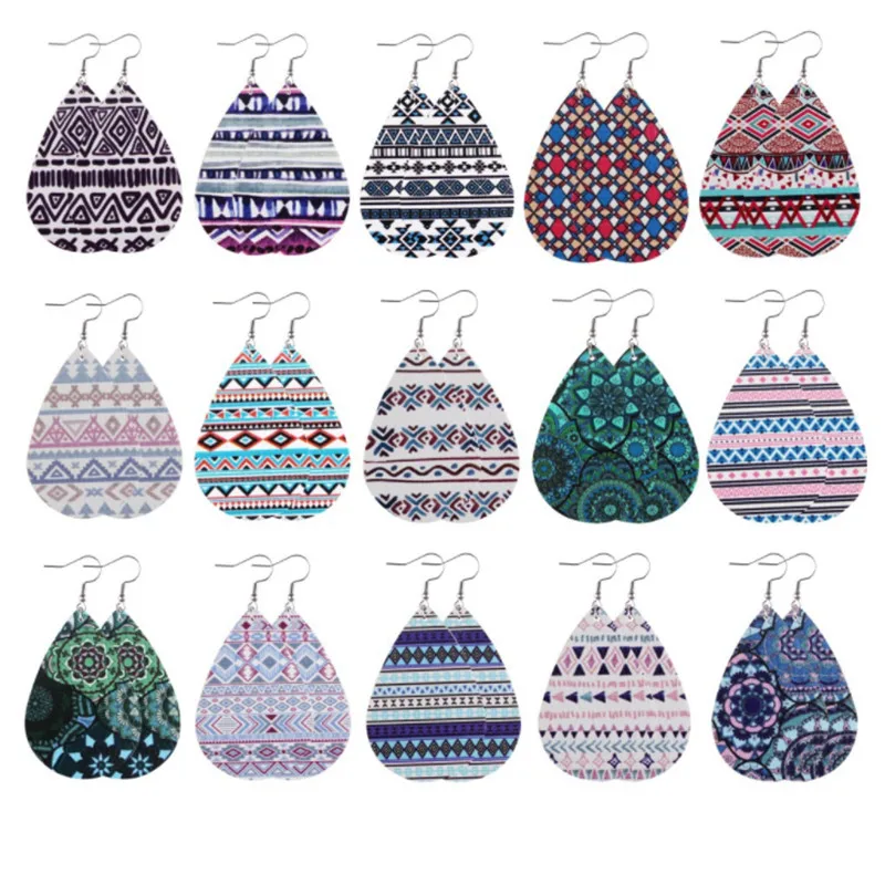 Print Long Dangle Earrings For Women Vintage Leather Teardrop Multicolor Ethnic Big Drop Earring Geometry Jewelry
Print Long Dangle Earrings For Women Vintage Leather Teardrop Multicolor Ethnic Big Drop Earring Geometry Jewelry