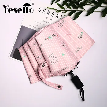 Creative Striped Three Folding Umbrella For Women Sunscreen Black Coating Anti-UV Parasol Windproof Dual-use Sunny Rain Umbrella
Creative Striped Three Folding Umbrella For Women Sunscreen Black Coating Anti-UV Parasol Windproof Dual-use Sunny Rain Umbrella