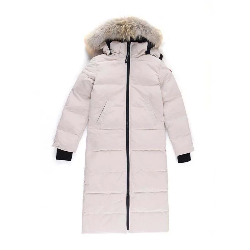 

Canada 90% Goose 2020 Long Winter Coat Women Hooded Down Parka Ladies New Warm Winter Jacket Female Loose Large Fur Collar Coat