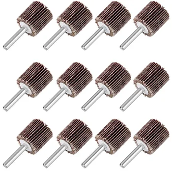 12 Pack Shank Mounted Flap Wheels, 80 Grit Aluminum Oxide Mounted Abrasive Grinding Tool
12 Pack Shank Mounted Flap Wheels, 80 Grit Aluminum Oxide Mounted Abrasive Grinding Tool