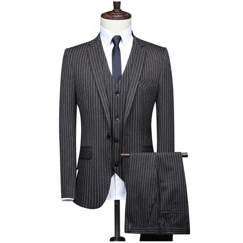 Latest Designs Men Suit Set Stripes Printed Blazer Formal Wedding Suits For Men 3 Piece Tuxedo Jacket Pants Vest
Latest Designs Men Suit Set Stripes Printed Blazer Formal Wedding Suits For Men 3 Piece Tuxedo Jacket Pants Vest