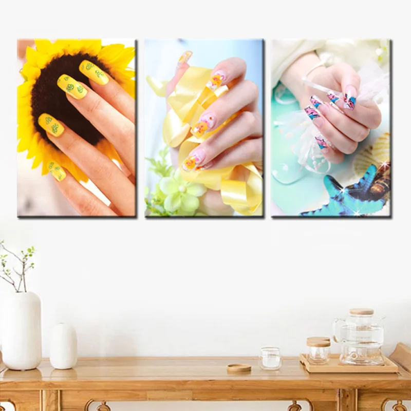 

3 Pieces Spa Nail Salon Beauty Posters Pictures Canvas Wall Art Decorative Prints Home Decor Paintings Living Room Decoration