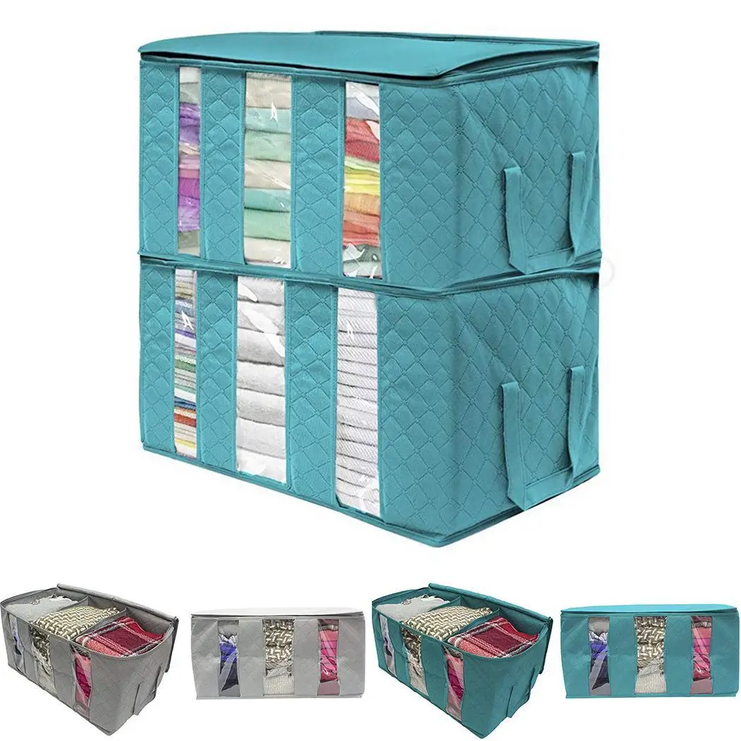 2 Color Modern Durable Clothes Blanket Storage Bag Organizer Box Pouch Wardrobe Organizer Gray, Blue organizer Storage for Home
2 Color Modern Durable Clothes Blanket Storage Bag Organizer Box Pouch Wardrobe Organizer Gray, Blue organizer Storage for Home