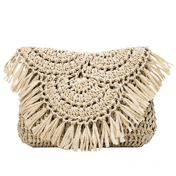 Aelicy Handbag Women's Bag Woven Rattan Bag Straw Casual Wild Vacation Simple Weave Crossbody Bag Female T14 
Aelicy Handbag Women's Bag Woven Rattan Bag Straw Casual Wild Vacation Simple Weave Crossbody Bag Female T14