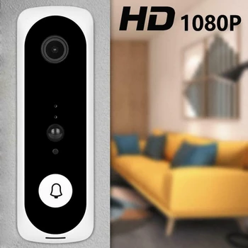 V20 Smart WiFi Video Doorbell Camera Visual Intercom with Chime Night Vision IP Door Bell Wireless Home Security Camera White
V20 Smart WiFi Video Doorbell Camera Visual Intercom with Chime Night Vision IP Door Bell Wireless Home Security Camera White