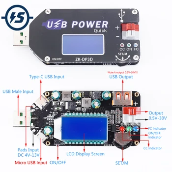 USB Step UP Power Supply Module Adjustable Voltage Regulator 15W Boost Converter LCD Display QC2.0/QC3.0/AFC/FCP/SCP Trigger
USB Step UP Power Supply Module Adjustable Voltage Regulator 15W Boost Converter LCD Display QC2.0/QC3.0/AFC/FCP/SCP Trigger