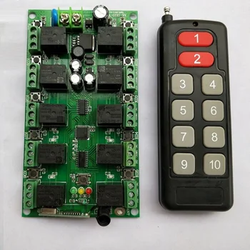 DC12V 10A 10CH RF Wireless Remote Control system 10 channel Receiver+Transmitter Individual learning code Garage Doors/shutters
DC12V 10A 10CH RF Wireless Remote Control system 10 channel Receiver+Transmitter Individual learning code Garage Doors/shutters