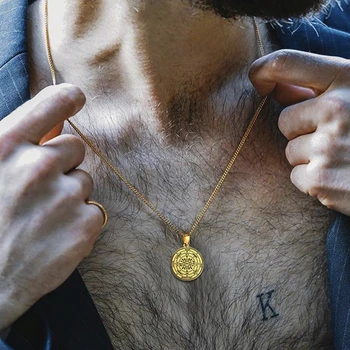 SOLOMON JUPITER TALISMAN TAINLESS STEEL DISC PENDANT IN GOLDEN SOLOMON SEAL NECKLACE FOR MEN UNISEX JEWELRY WITH 24 INCH
SOLOMON JUPITER TALISMAN TAINLESS STEEL DISC PENDANT IN GOLDEN SOLOMON SEAL NECKLACE FOR MEN UNISEX JEWELRY WITH 24 INCH