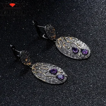 Forest Witch Magic Series Mori simple branches leaves purple zircon emale temperament fresh Geometric branches Earrings jewelry
Forest Witch Magic Series Mori simple branches leaves purple zircon emale temperament fresh Geometric branches Earrings jewelry