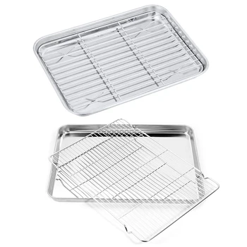 Baking Sheet and Cooling Rack Set, Stainless Steel Cookie Sheet and Rack Set,Healthy & Non Toxic & Rustproof & Easy Clean & Dish
Baking Sheet and Cooling Rack Set, Stainless Steel Cookie Sheet and Rack Set,Healthy & Non Toxic & Rustproof & Easy Clean & Dish