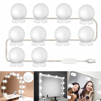 LED Makeup Mirror with led lihgt Vanity mirror Light Bulbs Kit USB Charging Cosmetic Mirrors Bulb Adjustable Brightness lights
LED Makeup Mirror with led lihgt Vanity mirror Light Bulbs Kit USB Charging Cosmetic Mirrors Bulb Adjustable Brightness lights