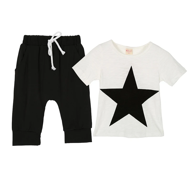 New Fashion Summer Boys Clothing Set Baby Cotton Short Sleeve Star Printed T-Shirt + Pants
New Fashion Summer Boys Clothing Set Baby Cotton Short Sleeve Star Printed T-Shirt + Pants