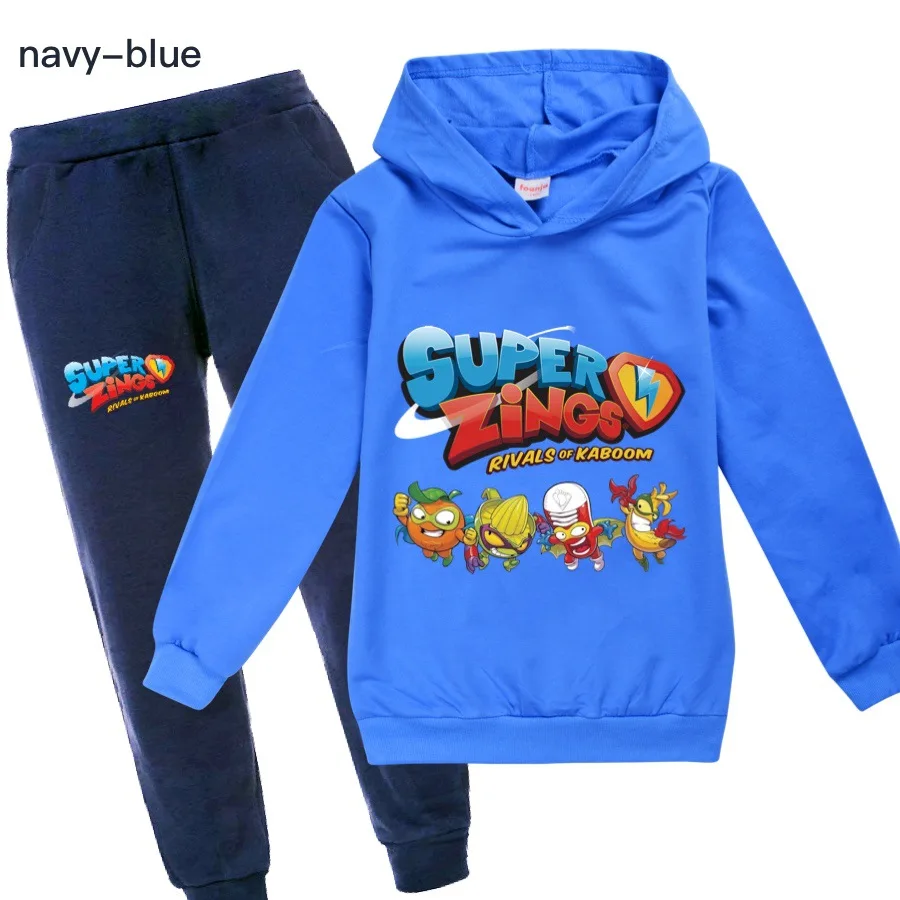 Super Zings/детский спортивный костюм для мальчиков и девочек Осенняя толстовка с