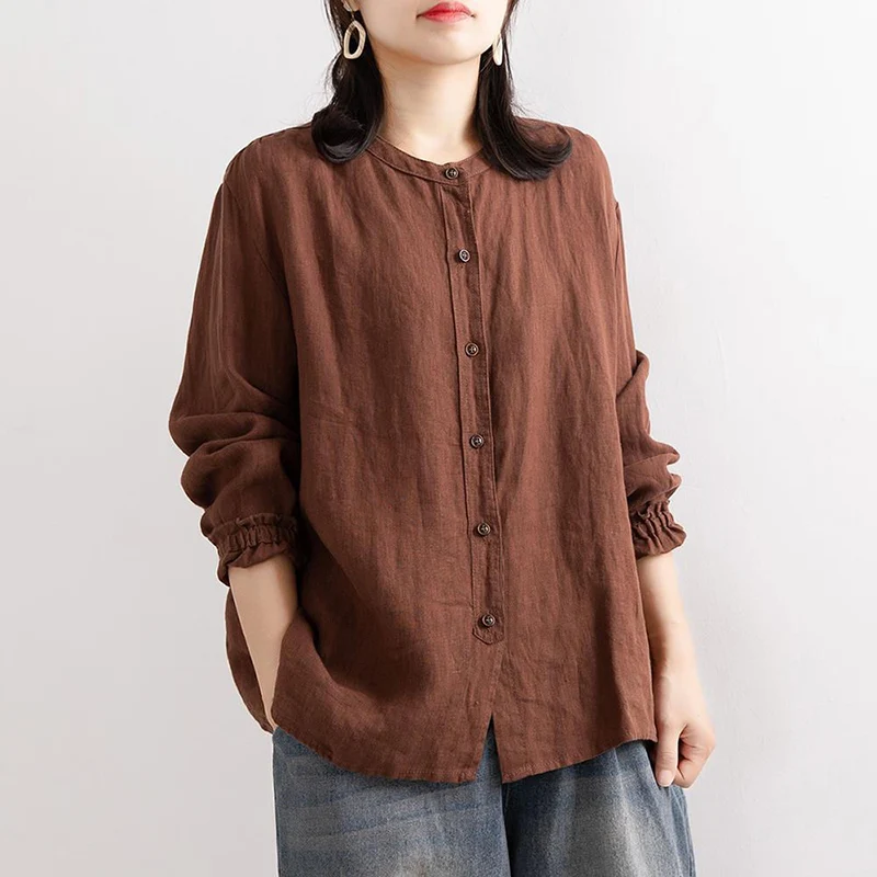 Women Spring Autumn Style Women Blouses Shirts Lady Casual Long Sleeve Stand Collar Plus Size Blusas Tops DF4016
Women Spring Autumn Style Women Blouses Shirts Lady Casual Long Sleeve Stand Collar Plus Size Blusas Tops DF4016