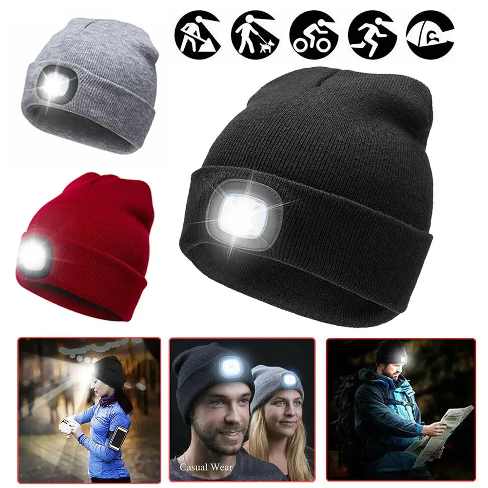 HOT SALES!!! Unisex Warm LED Light Battery Powered Beanie Hat Cap for Outdoor Hunting Camping Woolen Yarn Cap with flashlight
HOT SALES!!! Unisex Warm LED Light Battery Powered Beanie Hat Cap for Outdoor Hunting Camping Woolen Yarn Cap with flashlight