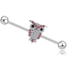 14G Owl Ear Cartilage Piercing Industrial Barbell Cartilage Earring Helix Body Piercing Jewelry
14G Owl Ear Cartilage Piercing Industrial Barbell Cartilage Earring Helix Body Piercing Jewelry