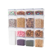 14Pcs Plastic Food Storage Container Jar Set with Lid Kitchen Bulk Sealed Cans Refrigerator Multigrain Tank Container for Cereal
14Pcs Plastic Food Storage Container Jar Set with Lid Kitchen Bulk Sealed Cans Refrigerator Multigrain Tank Container for Cereal
